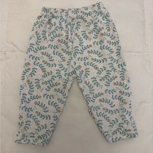 Babycottons Floral Baby Pajama Set - White, Green, Yellow